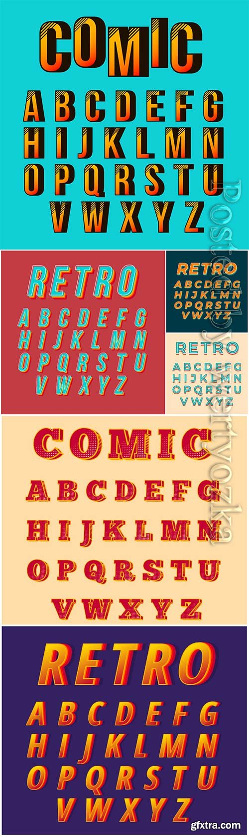 Alphabet and numbers in 3d vector concept # 5