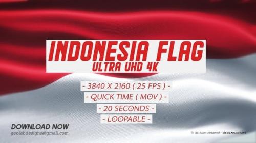 Videohive - Indonesia Flag - Ultra UHD 4K Loopable