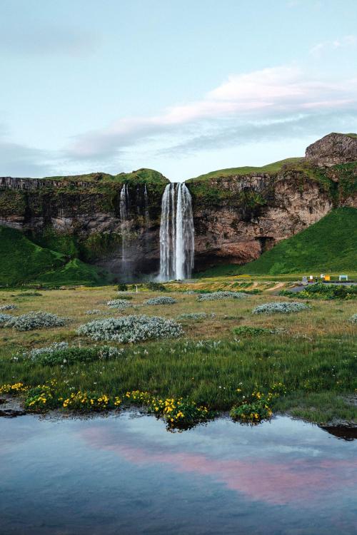 View of Seljalandsfoss waterfall in Iceland - 1206140