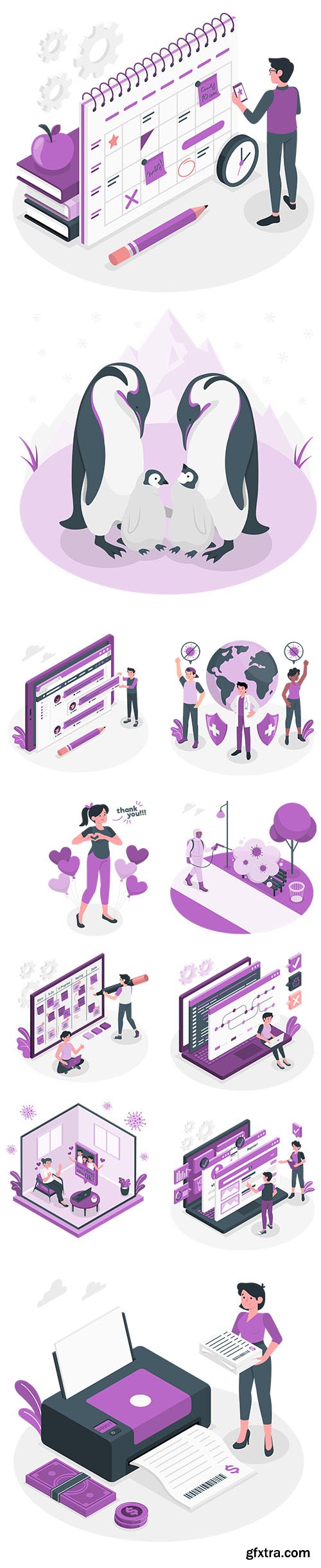 People Live Situations Set Purple Collection Vol 10