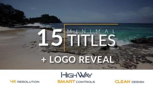 Videohive - 15 Minimal Titles Pack + Logo Reveal