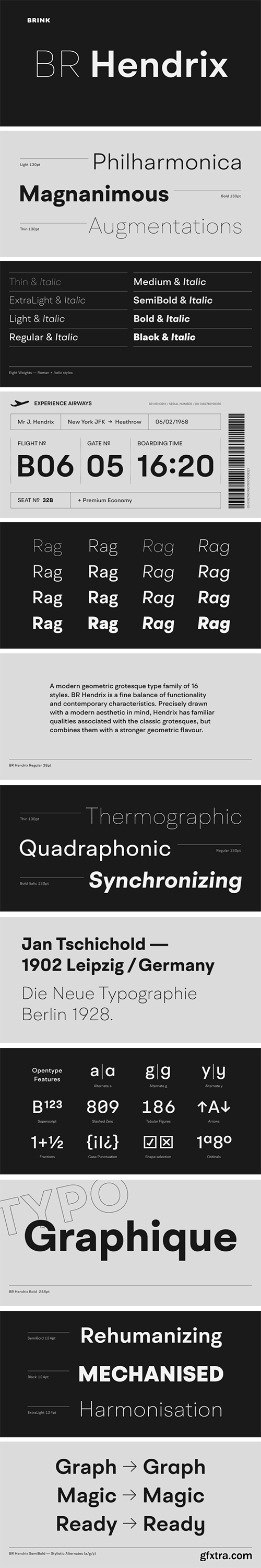 BR Hendrix Font Family