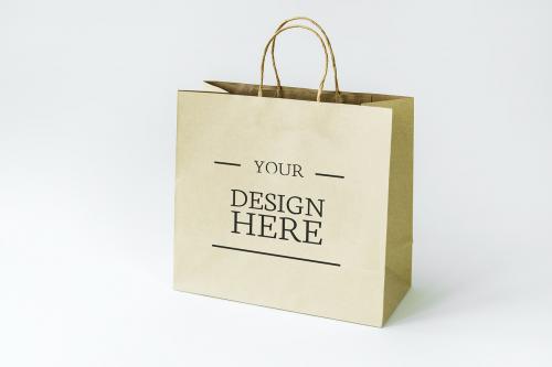 Your design here paper bag mockup - 296350