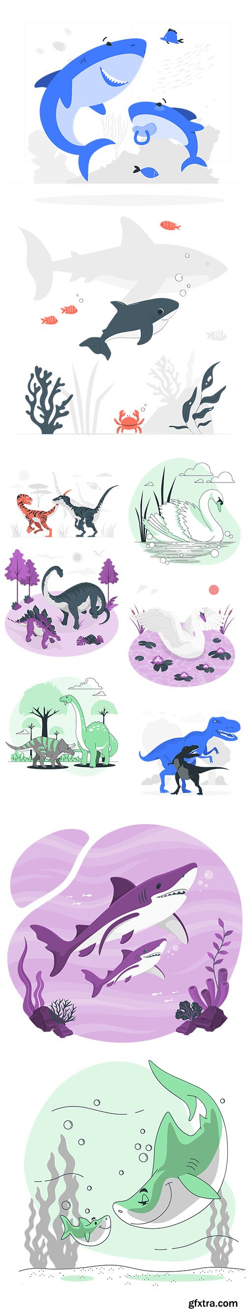 Colorful Animals Collection Set