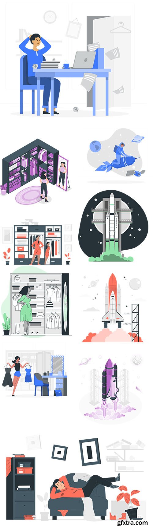 People Live Situations Colorful Collection Vol 4