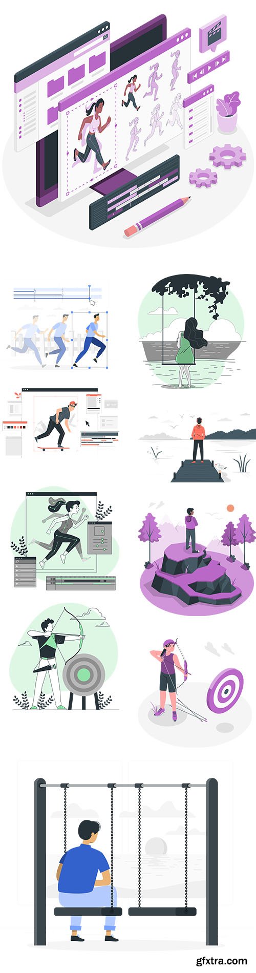 People Live Situations Colorful Collection