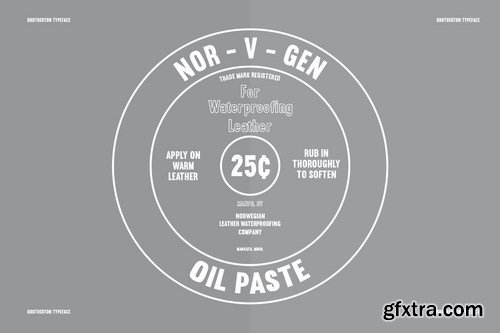 Brotherton Vintage Sans Serif Font Typeface