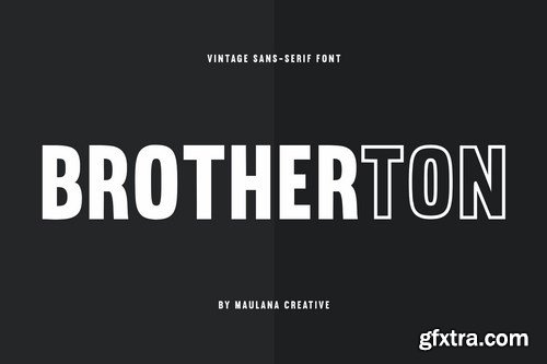 Brotherton Vintage Sans Serif Font Typeface