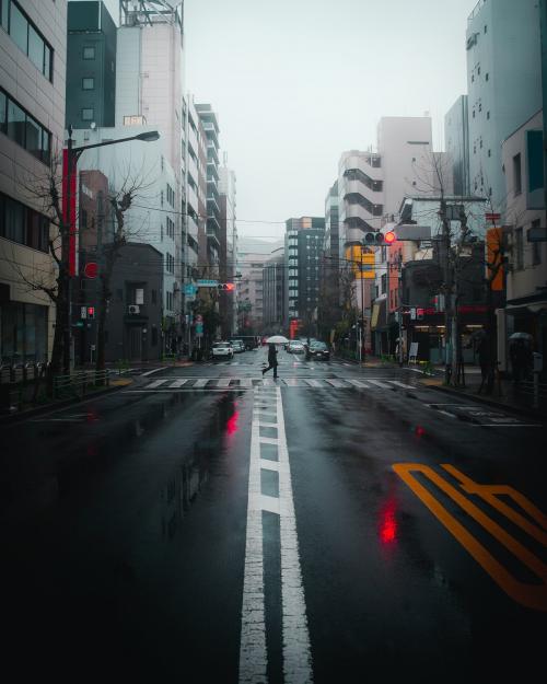 Rainy day in Tokyo, Japan - 1198844