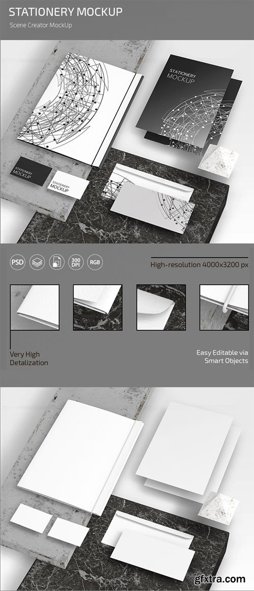 Stationery Mockup - Scene Creator PSD Mockup Stationery Mockup - Scene Creator PSD Mockup
