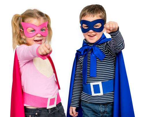 Superhero Kids Wear Costume Smile - 7174
