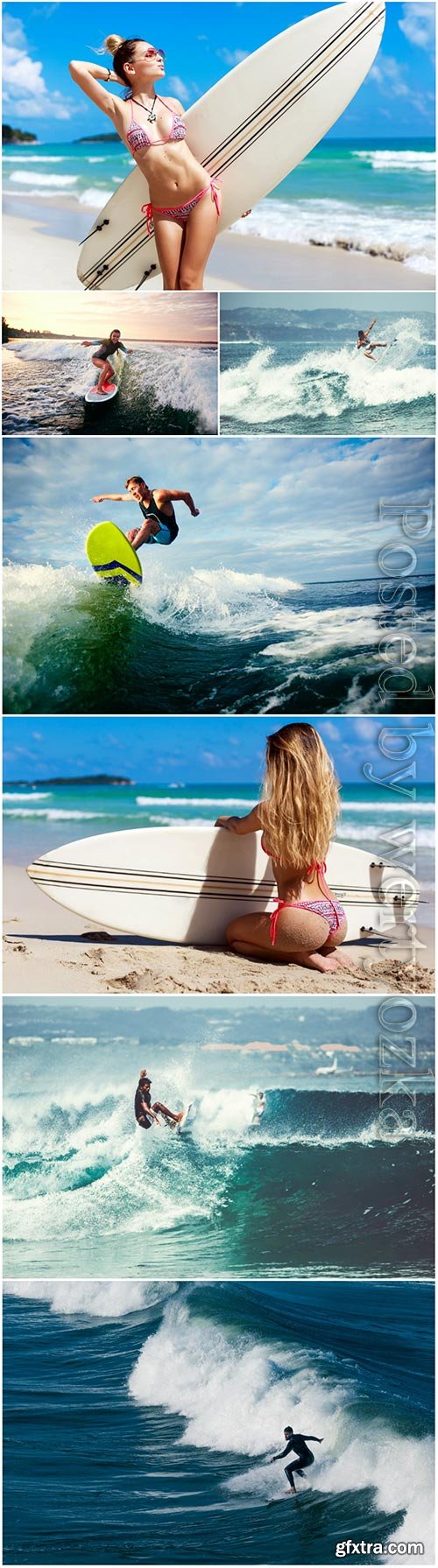 Men and girls are surfing stock photo Men and girls are surfing stock photo