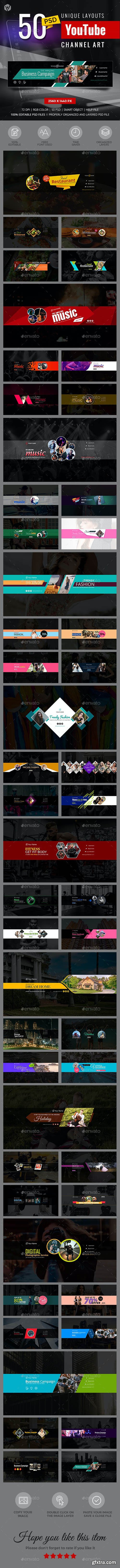 GraphicRiver - 50 YouTube Channel Art 27512579