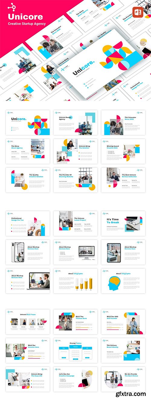 Unicore - Creative Startup PowerPoint Template Unicore - Creative Startup PowerPoint Template
