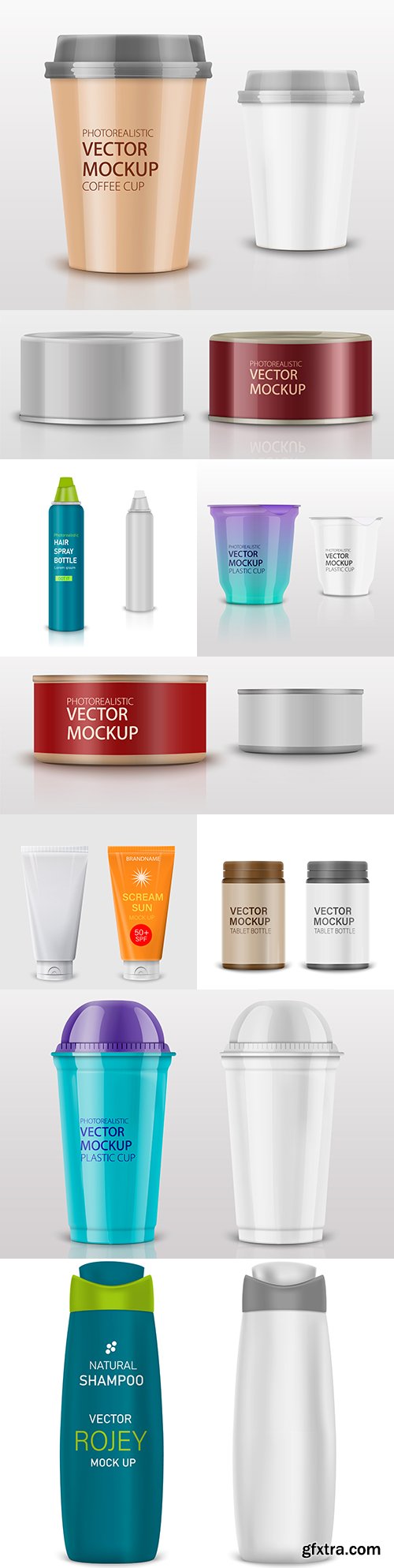 Matte plastic bottle with lid and realistic packaging template
