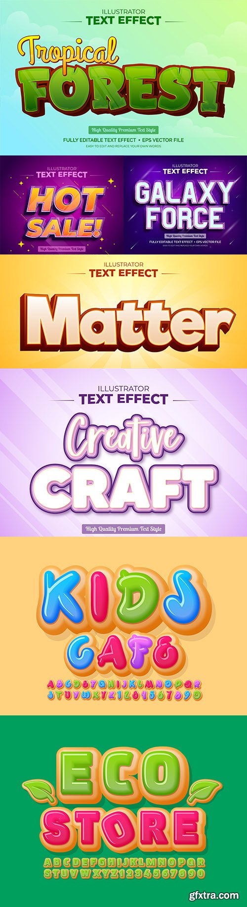 Editable font effect text collection illustration design 143
