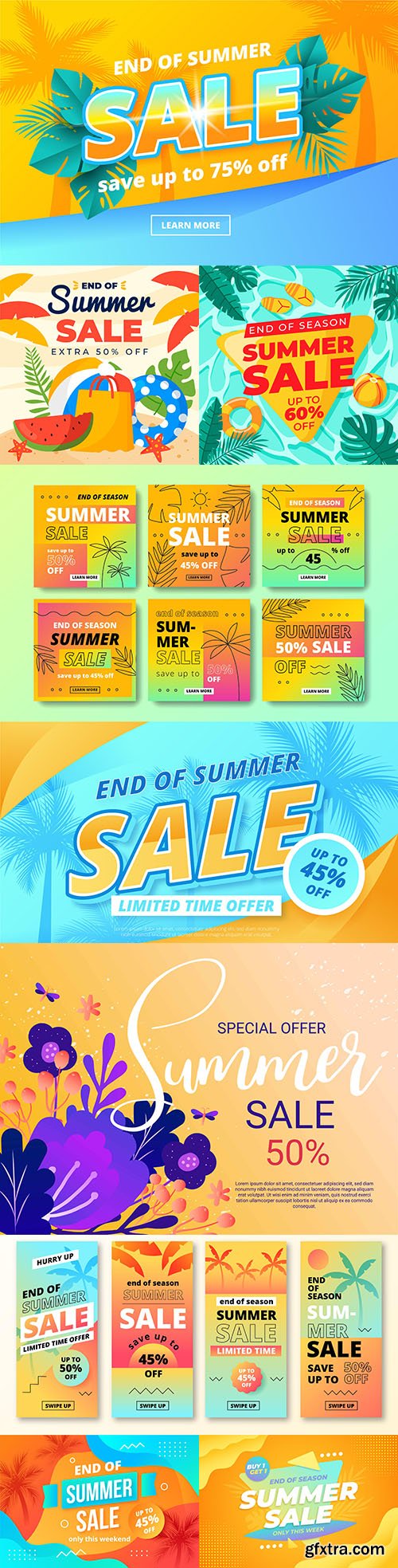 Summer sale at the end of season design flat style
Summer sale at the end of season design flat style