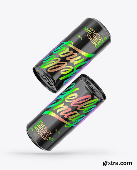 Two Glossy Cans Mockup 63925