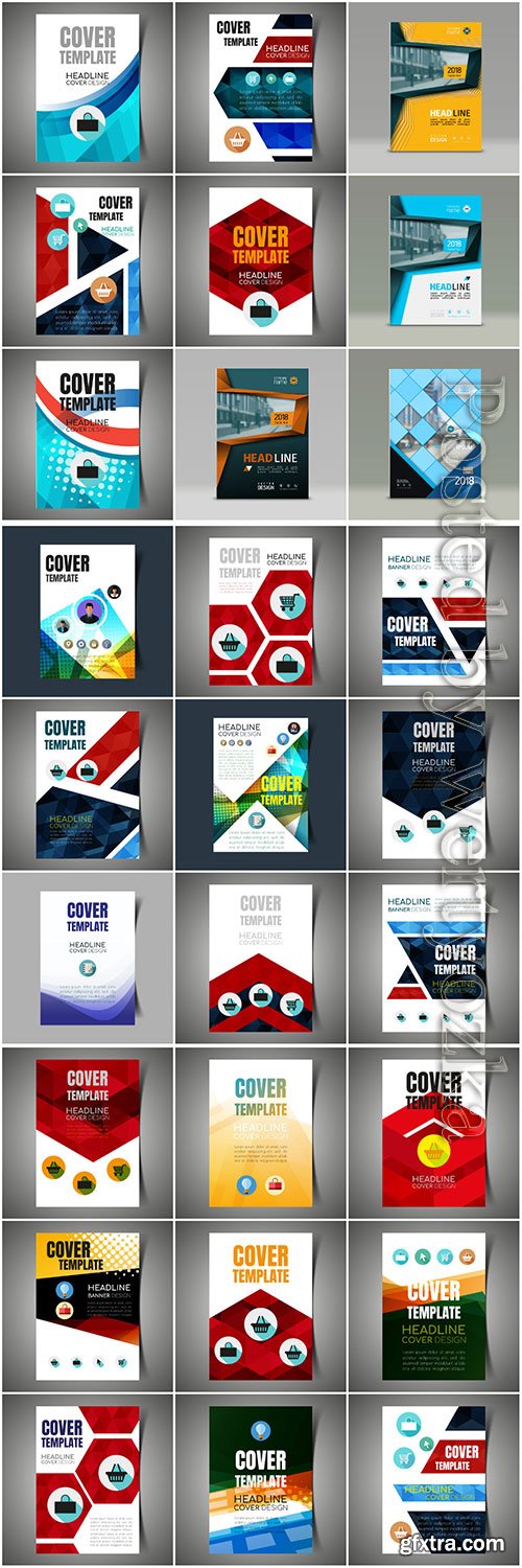 Brochures collection in vector, business name for company Brochures collection in vector, business name for company