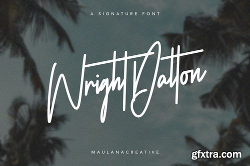 Wright Dalton Signature Script Calligraphy Font