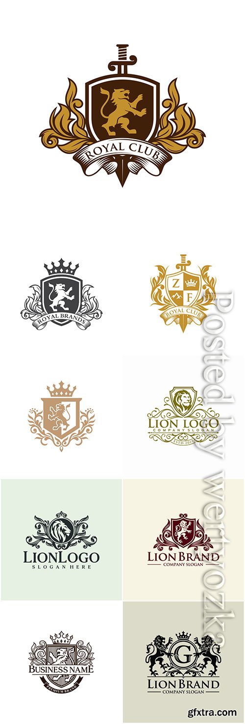 Lion heraldry logo design Inspiration Lion heraldry logo design Inspiration