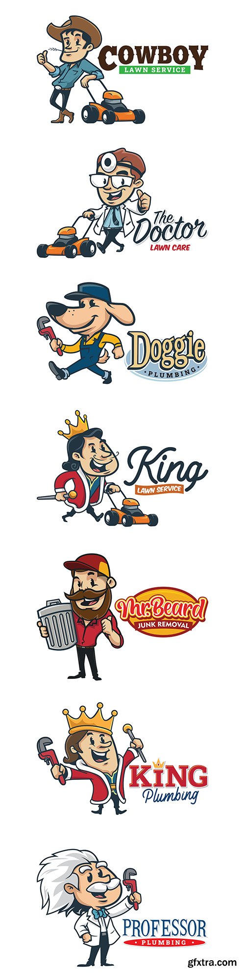 Cartoon retro vintage plumbing mascot and logo design
Cartoon retro vintage plumbing mascot and logo design