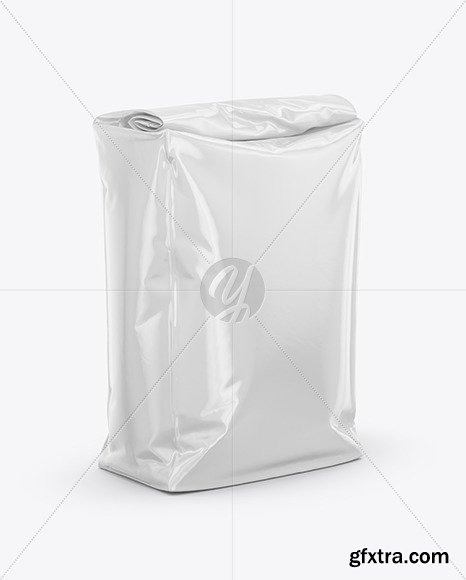 Glossy Food Bag Mockup - Half Side View 64014