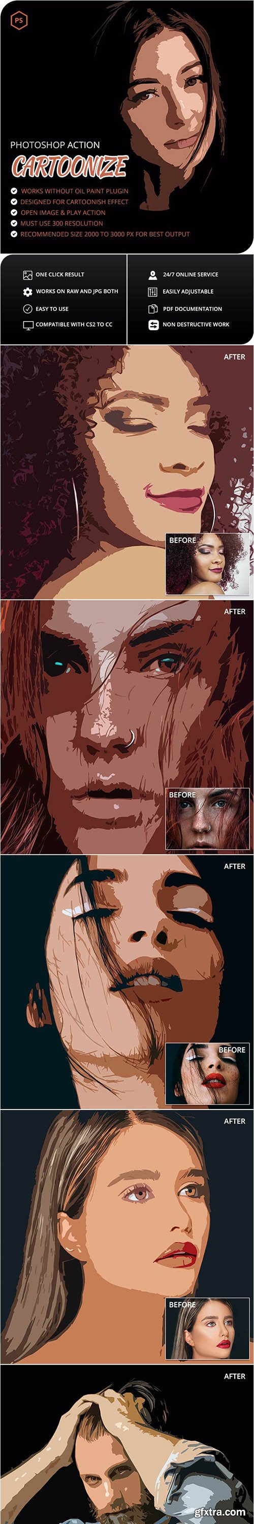 GraphicRiver - Cartoonize Photoshop Action 26607771