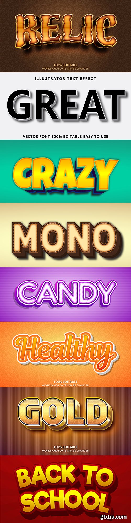 Editable font effect text collection illustration design 151 Editable font effect text collection illustration design 151