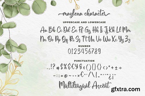 Maylena a Romantic Script Font