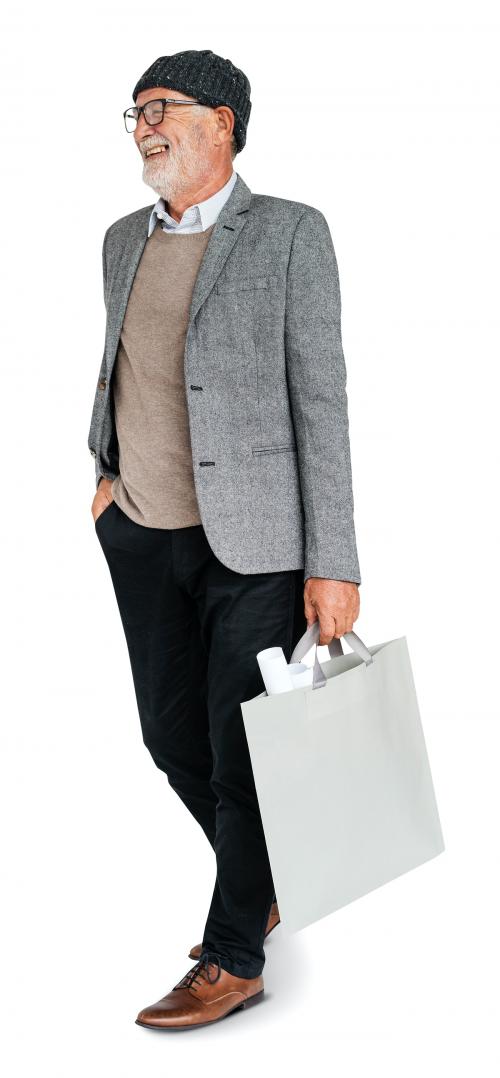 Businessman Design Blueprint Bag Portrait Concept - 4767