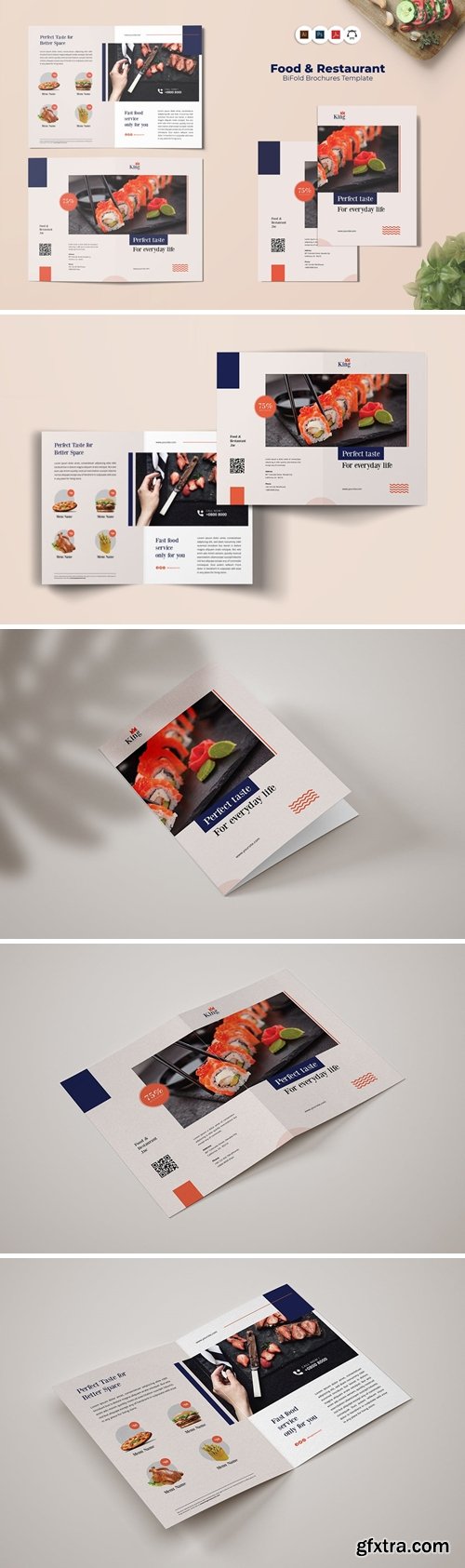Food & Restaurant Bi-Fold Brochure