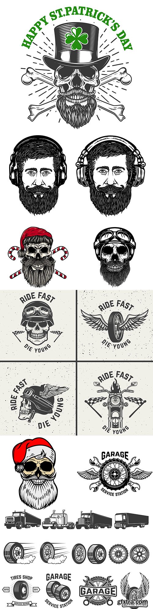 Vintage elements and emblem design illustration
Vintage elements and emblem design illustration