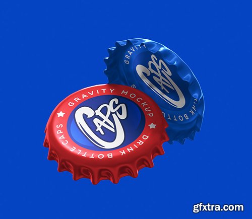 Gravity Psd Bottle Cap Mockup 2