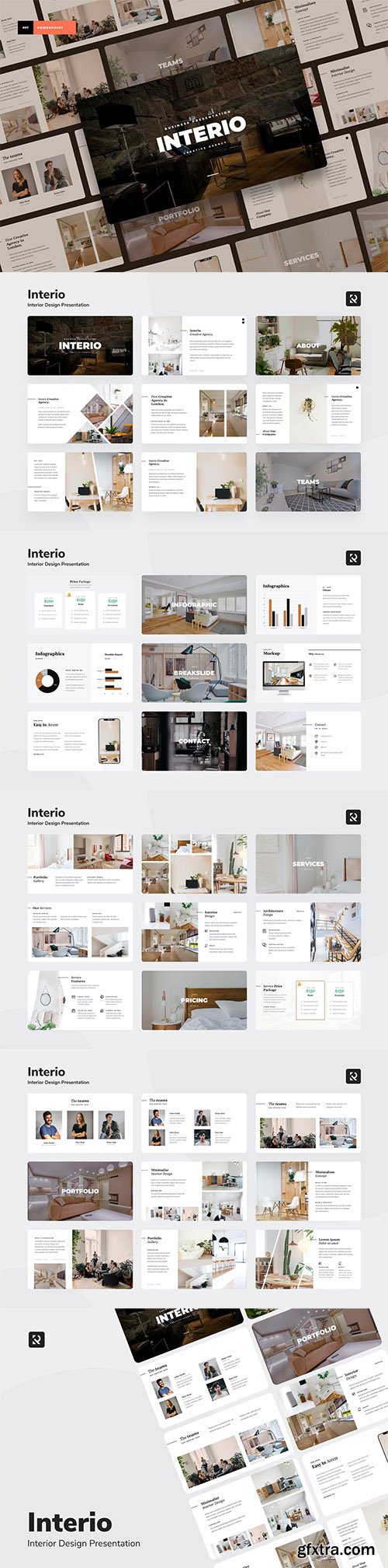 Interio - Interior Design Powerpoint, Keynote and Google Slides
