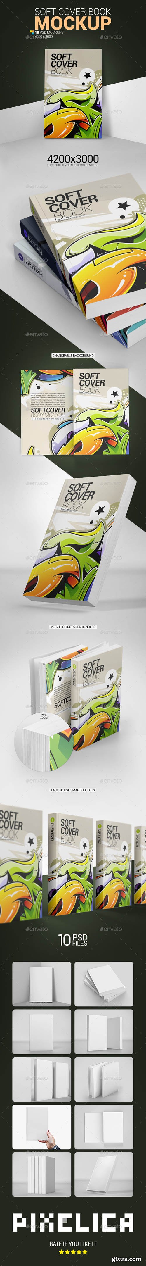 GraphicRiver - Soft Cover Book Mockup 25221896