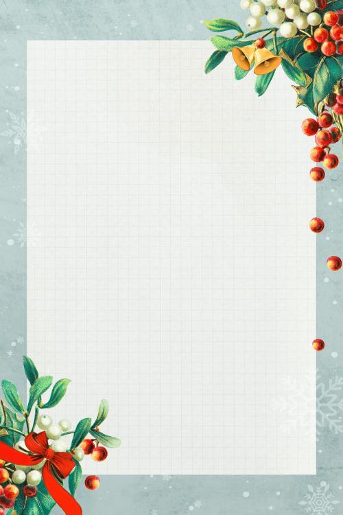 Blank rectangle Christmas frame design - 1228758