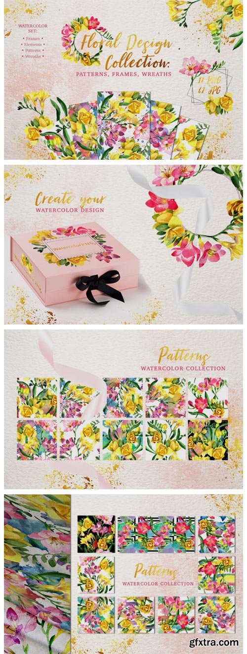 Floral Design Collection Watercolor Png 4757567