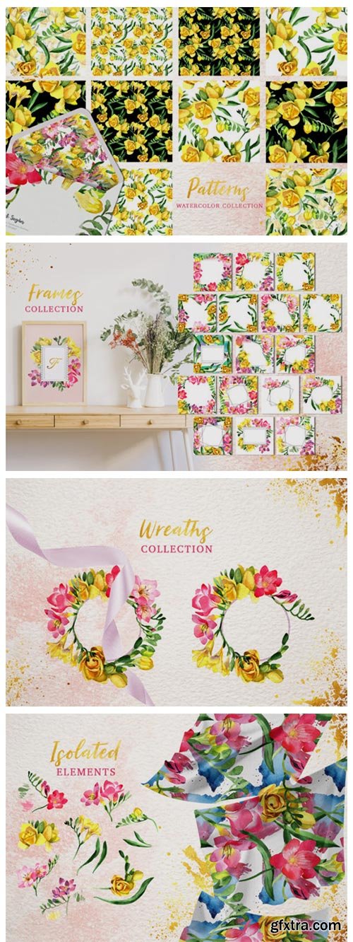 Floral Design Collection Watercolor Png 4757567