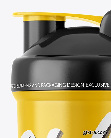 Glossy Shaker Bottle Mockup - Front View 64193