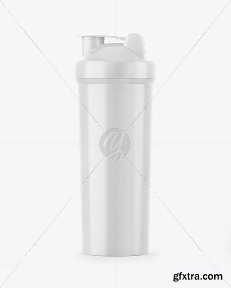 Glossy Shaker Bottle Mockup - Front View 64193
