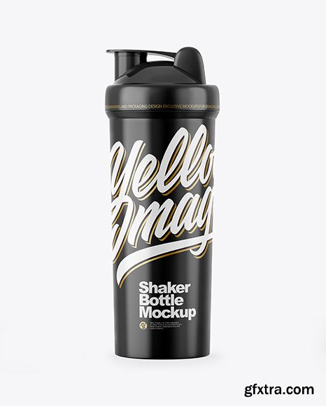 Glossy Shaker Bottle Mockup - Front View 64193