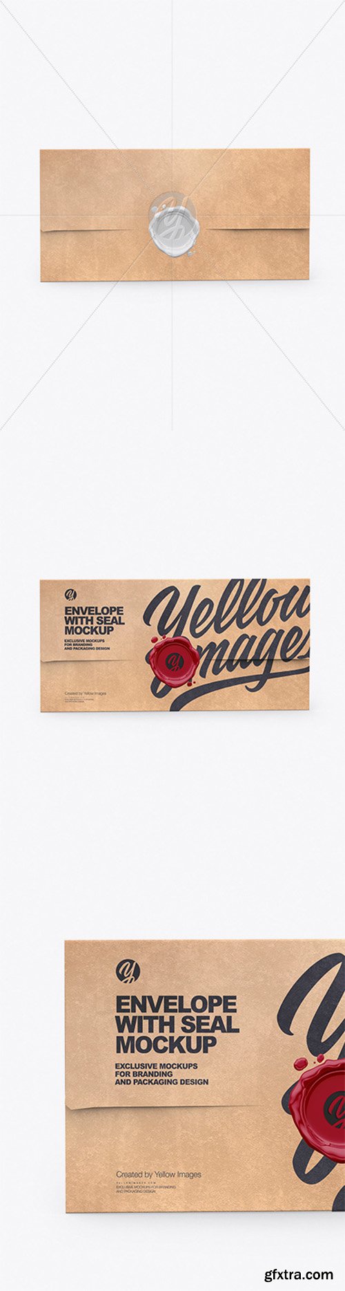 Kraft Envelope With Seal Mockup 64181
