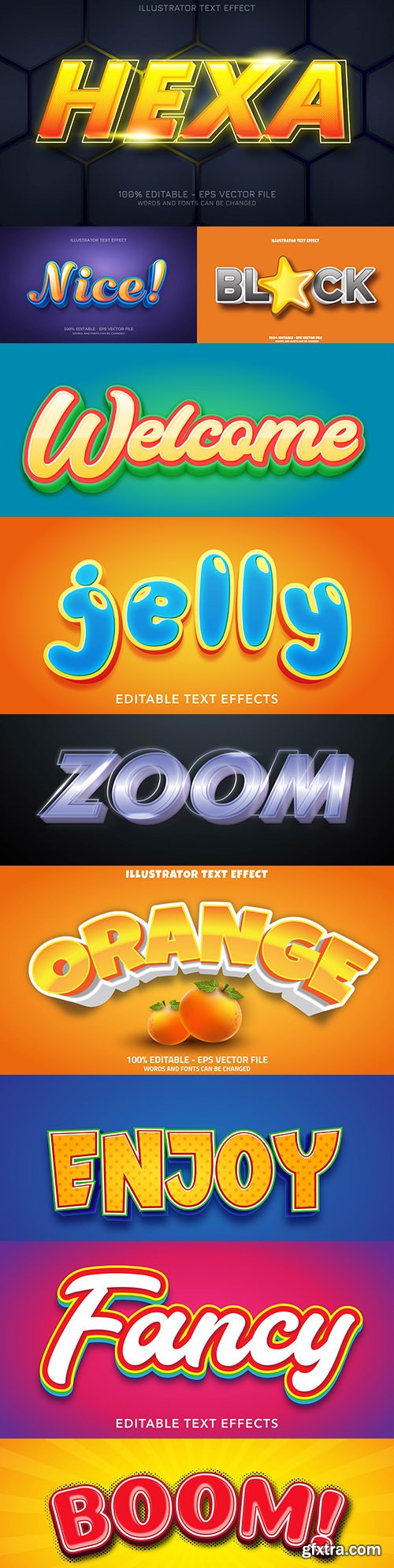 Editable font effect text collection illustration design 157
