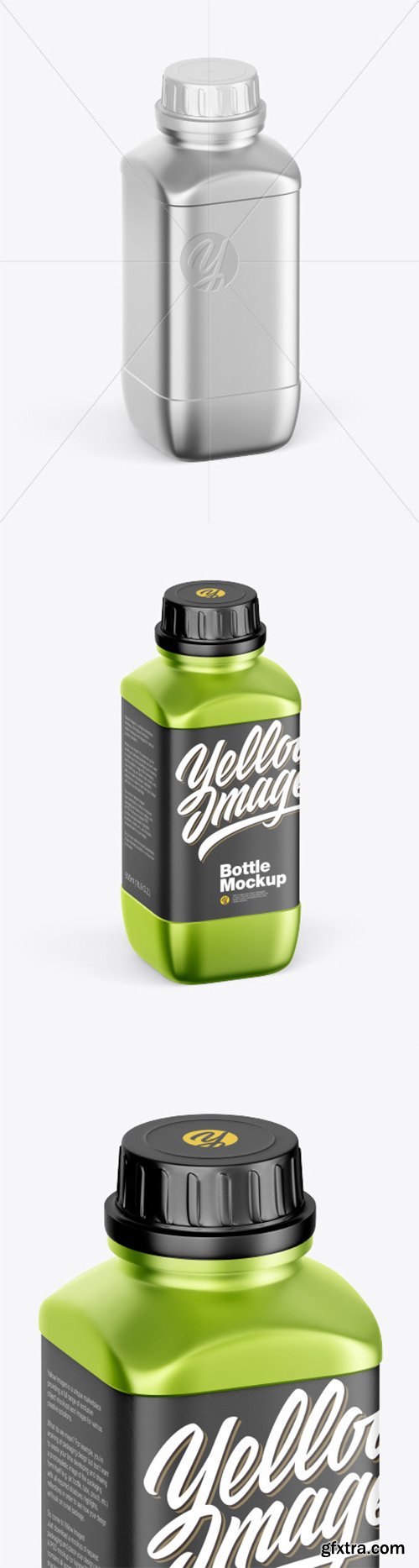 Metallic Bottle Mockup - Half Side View 64645 Metallic Bottle Mockup - Half Side View 64645