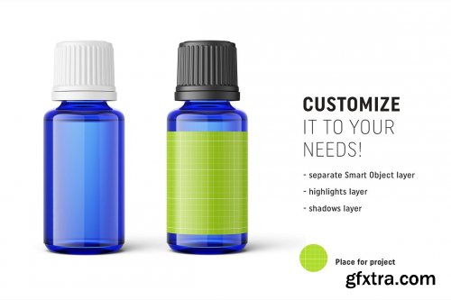 CreativeMarket - Essential oil bottle mockup 20ml 4824516