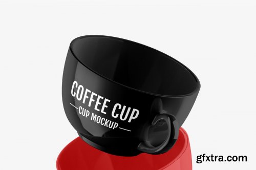 CreativeMarket - Glossy Coffee Cup Mockup Set