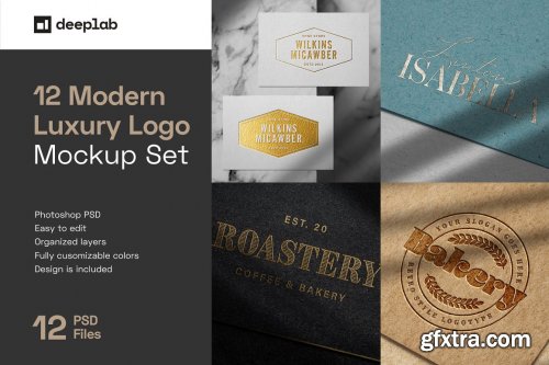 CreativeMarket - Elegant Luxury Logo Mockup Set 5144616