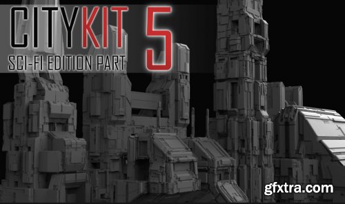 Artstation - CityKit: Sci-Fi Edition Part 5 by Joost van Kempen