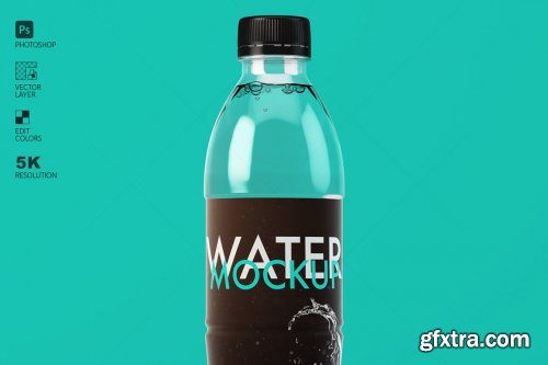 CreativeMarket - Modern Water Bottle Mockup 4578812